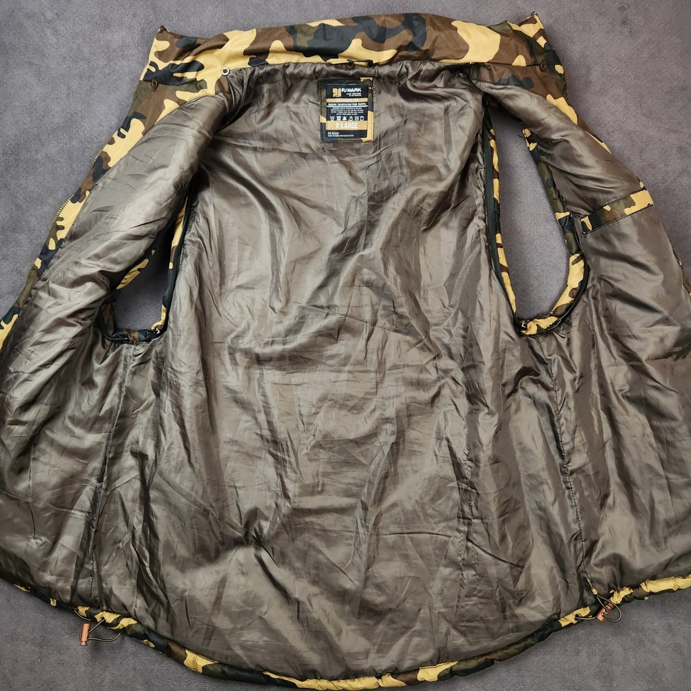 PJ Mark Camouflage Puffer Vest Mens‎ Extra Large XL Sleeveless Jacket Camo - Picture 3 of 8